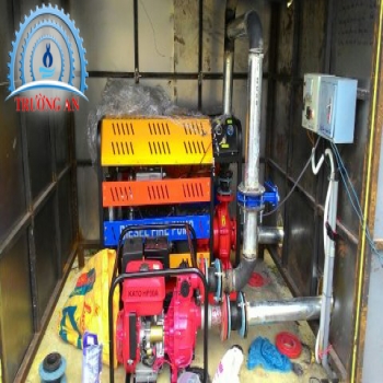 Lắp đặt máy bơm chữa cháy  cho nhà máy sản xuất ống nhưa